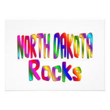 North Dakota Rocks Custom Invitation