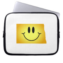 North Dakota Smiley Face Laptop Computer Sleeves