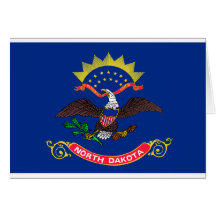 North Dakota State Flag Greeting Cards