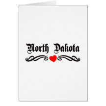 North Dakota Tattoo Card