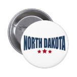 North Dakota Three Stars Design Button