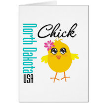 North Dakota USA Chick Card