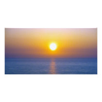 North Devon Hartland Volcanic Ash Sunset  (1) Photo Greeting Card