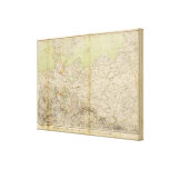 North Germany Atlas Map Stretched Canvas Prints