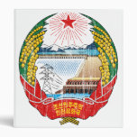 North Korea Coat Of Arms 3 Ring Binders