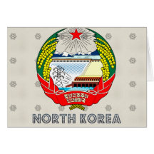 North Korea Coat of Arms Greeting Card