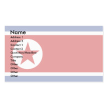North Korea Flag Business Card Template