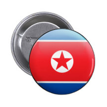 North Korea Flag Buttons
