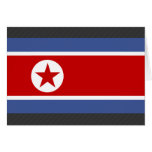 North Korea Flag Card