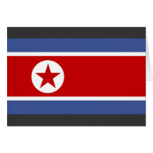 North Korea Flag Card