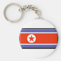 North Korea Flag Key Chain