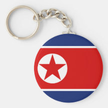 North Korea Flag Keychain
