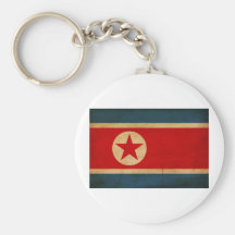 North Korea Flag Keychain