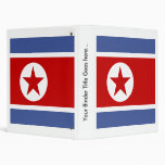 North Korea High quality Flag 3 Ring Binder