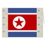 North Korea High quality Flag Greeting Cards