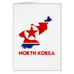 NORTH KOREA MAP GREETING CARD