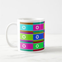 North Korea Multihue Flags Mug