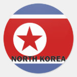 North Korea Roundel quality Flag Stickers