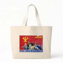 North Korean Communist Party Poster Tote Bag