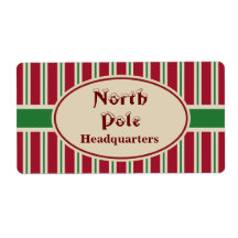 North Pole Christmas Labels