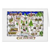 North Pole Map Christmas Card