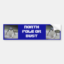NORTH POLE OR BUST BUMPER STICKER