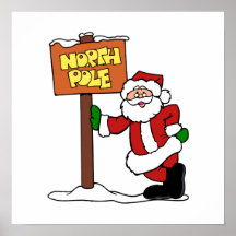 North Pole Santa Poster