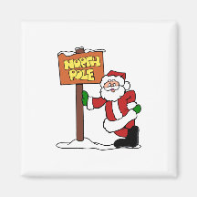 North Pole Santa Refrigerator Magnet