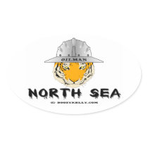 North Sea,Tiger,Offshore,Oilman,Oil,Gas,Rigs Sticker