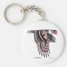 North West Coast Native Eagle Keychain