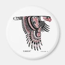 North West Coast Native Eagle Magnet