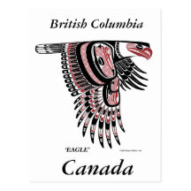 North West Coast Native Eagle Post Card