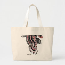 North West Coast Native Eagle Tote Bags