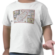 Northamtonshire, engraved by Jodocus Hondius Tee Shirts