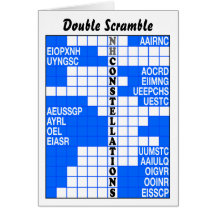 Northern and Southern Constellations Word Scramble Greeting Cards