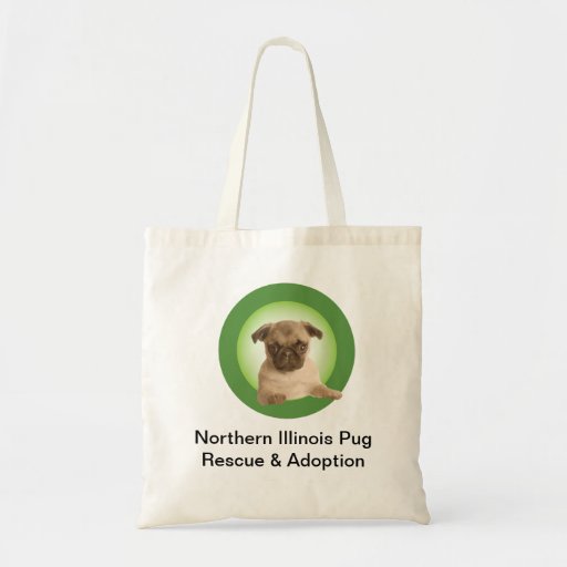 Northern Illinois Pug Rescue Tote Canvas Bags