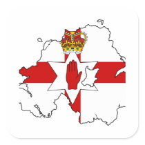 NORTHERN IRELAND MAP SQUARE STICKER