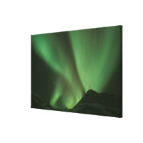 Northern lights, Aurora borealis on foothills of Stretched Canvas Prints