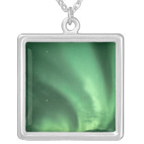 Northern lights, Aurora borealis, over foothills
