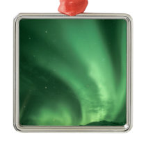 Northern lights, Aurora borealis, over foothills