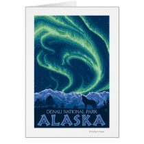 Northern Lights - Denali National Park, Alaska Card