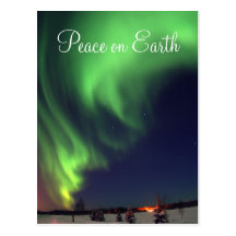 Northern Lights Holiday Postcard