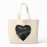 Northern Lights in Boreal Forest; Yukon Souvenir Canvas Bag