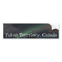 Northern Lights in Boreal Forest; Yukon Souvenir Bumper Sticker