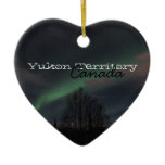 Northern Lights in Boreal Forest; Yukon Souvenir Christmas Ornaments