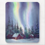 NORTHERN LIGHTS & LOG CABIN by SHARON SHARPE Mouse Mat