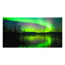 Northern lights mirrored on lake customized photo card