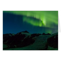 Northern Lights on Juneau Icefield (Blank Inside) Greeting Card