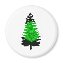 Northern Lights Pine Magnet