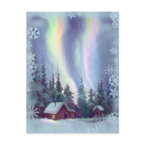 NORTHERN LIGHTS & SNOWFLAKES by SHARON SHARPE Postcards